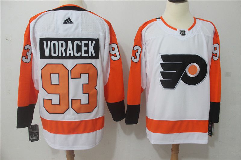 Men Philadelphia Flyers #93 Voracek white Hockey Stitched Adidas NHL Jerseys